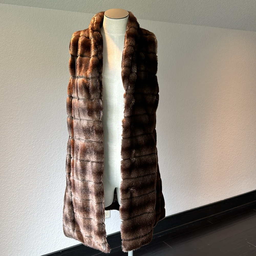 Antonio Melani Sleeveless Faux Fur Coat